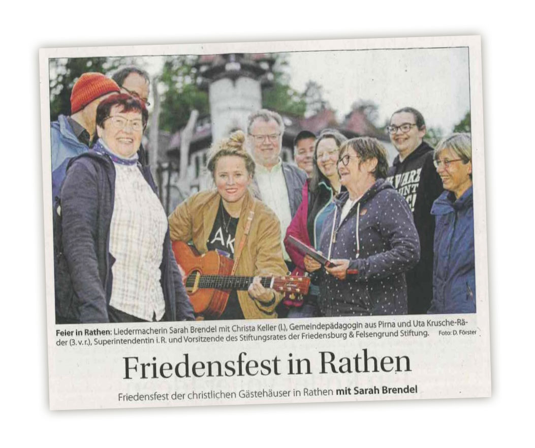 Stiftung Rathen - Zeitungsartikel zum Friedensfest 2023