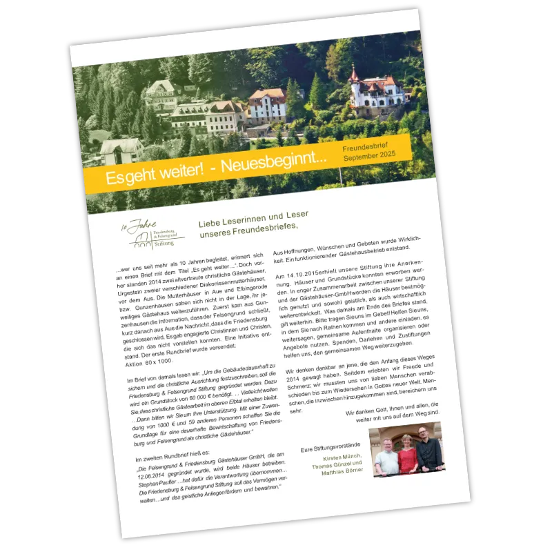 Freundesbrief September 2025